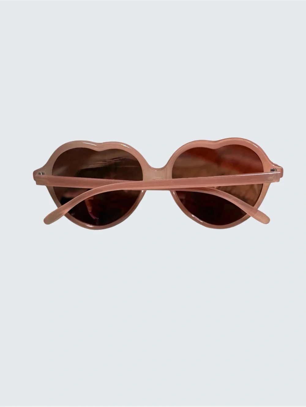 Heart-Shaped Pink Mirrored Sunglasses